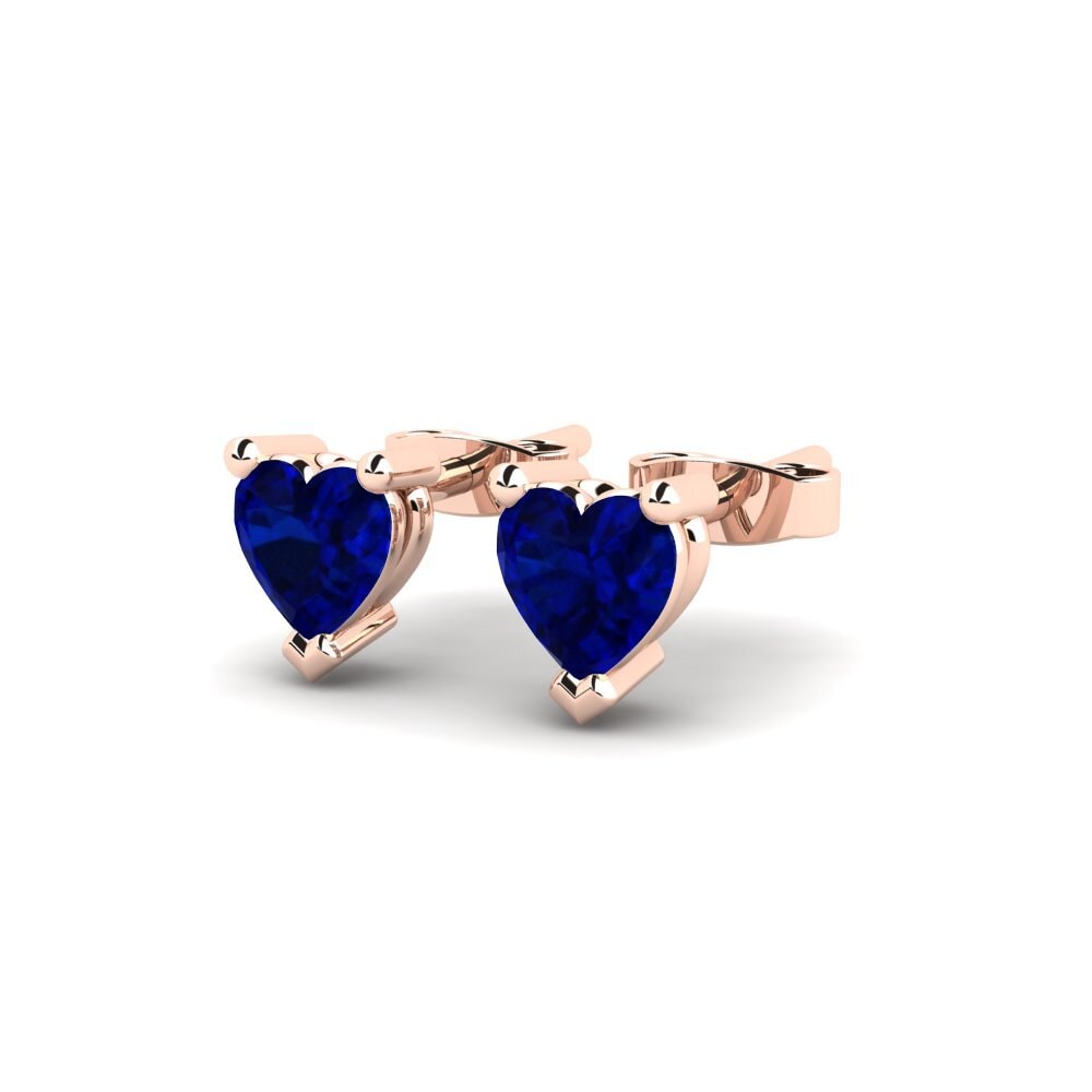 14k Rose Gold Sapphire Kid's Earring Collette