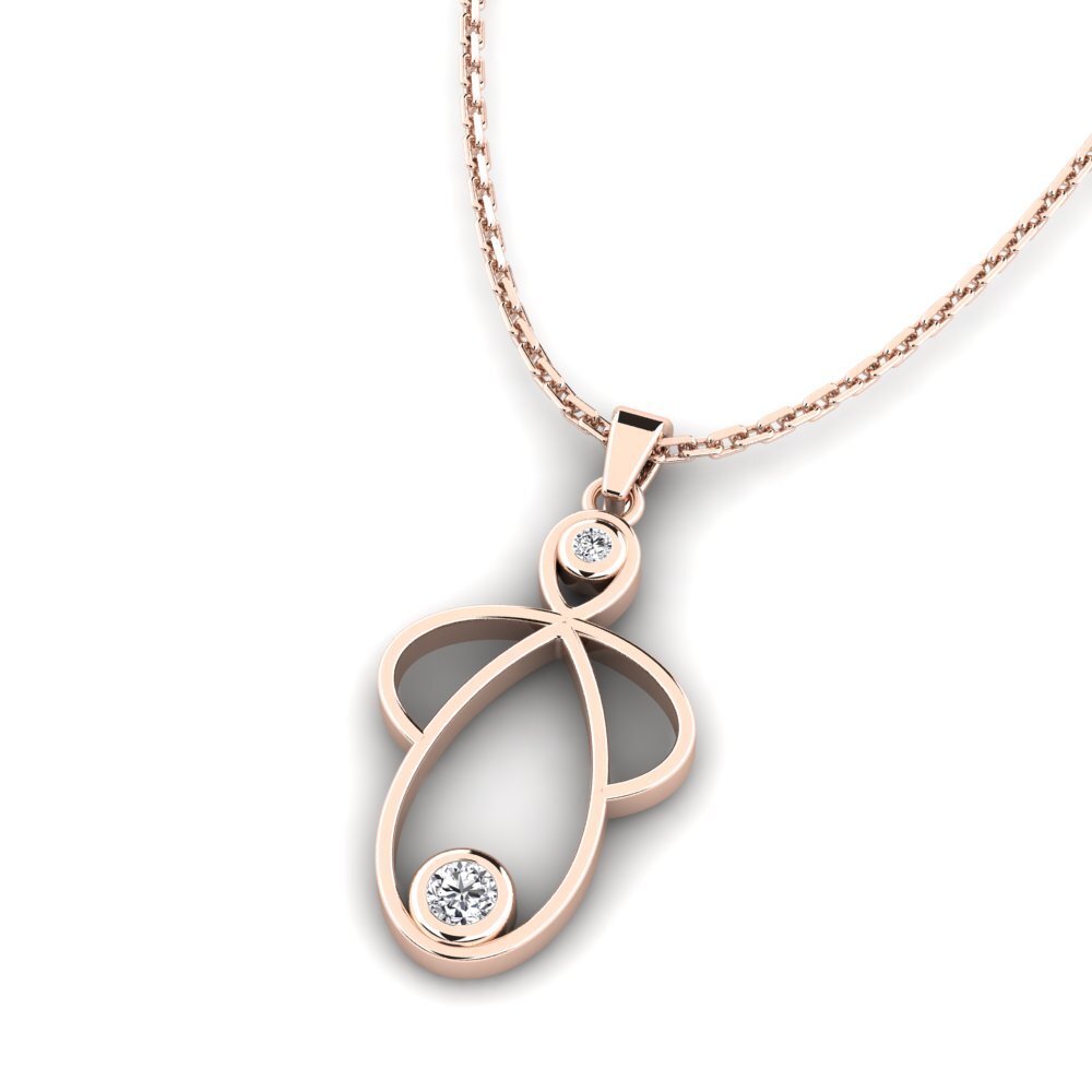 Compre Colgante de Mujer Colline en corte Redondo 0.085 Quilates 14k ...