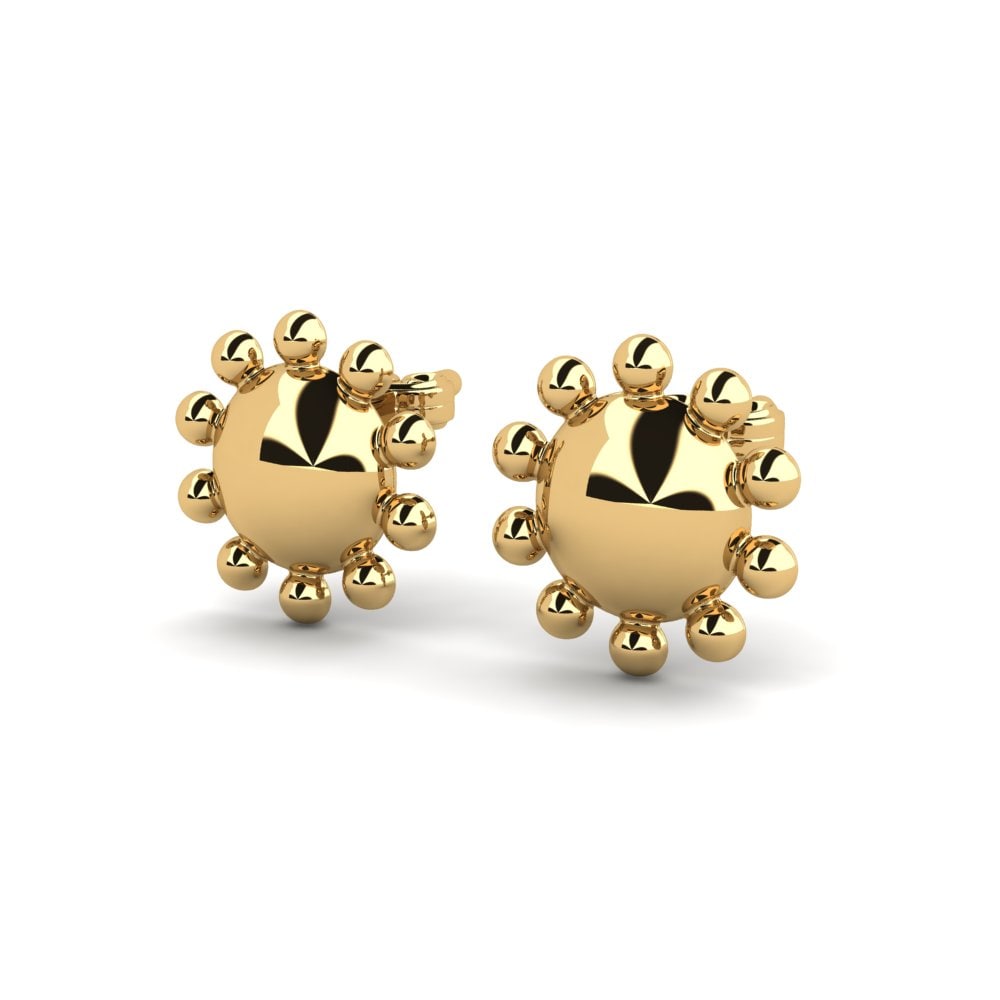 9k Oro Amarillo Pendientes Collison