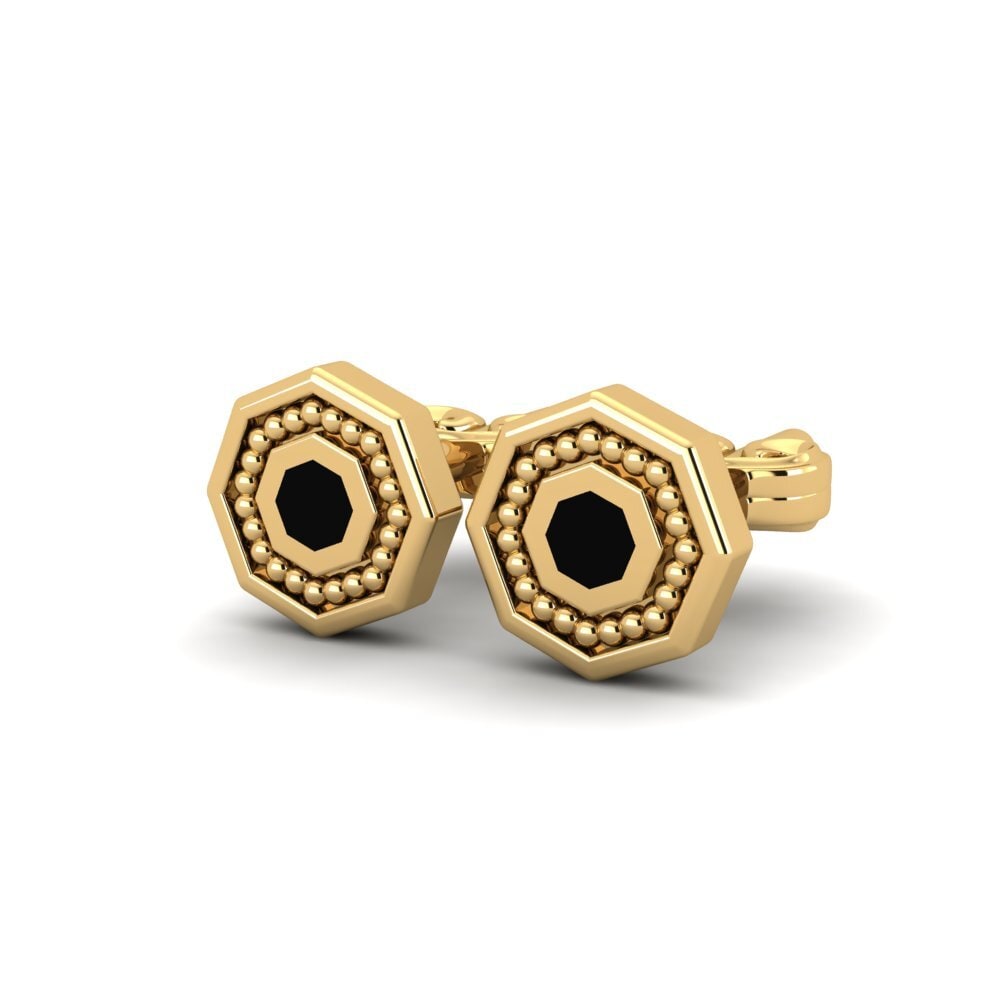 9k Oro Amarillo Pendientes Collo