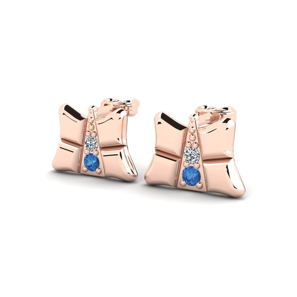 Donker Blauwe Zirkoon Dames Oorbellen Colombier