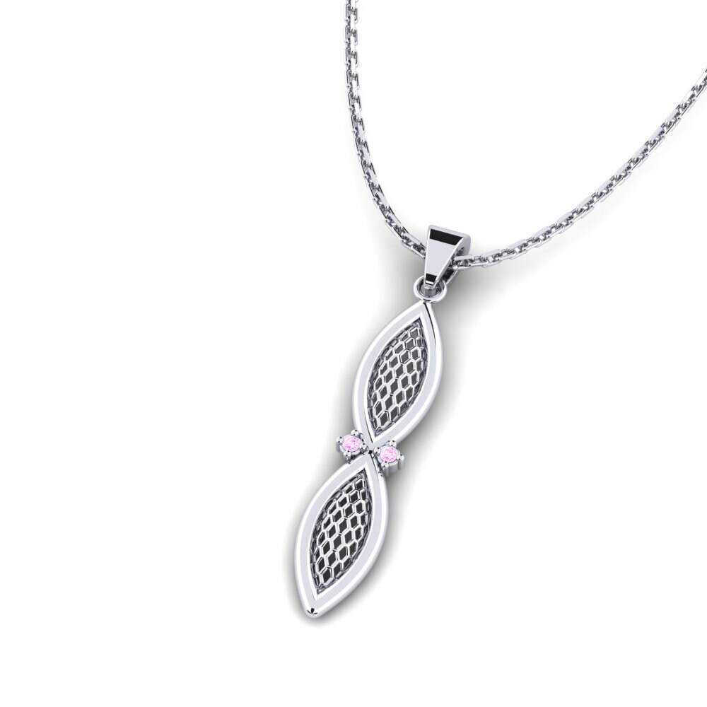 Pink Sapphire Women's Pendant Coloriage