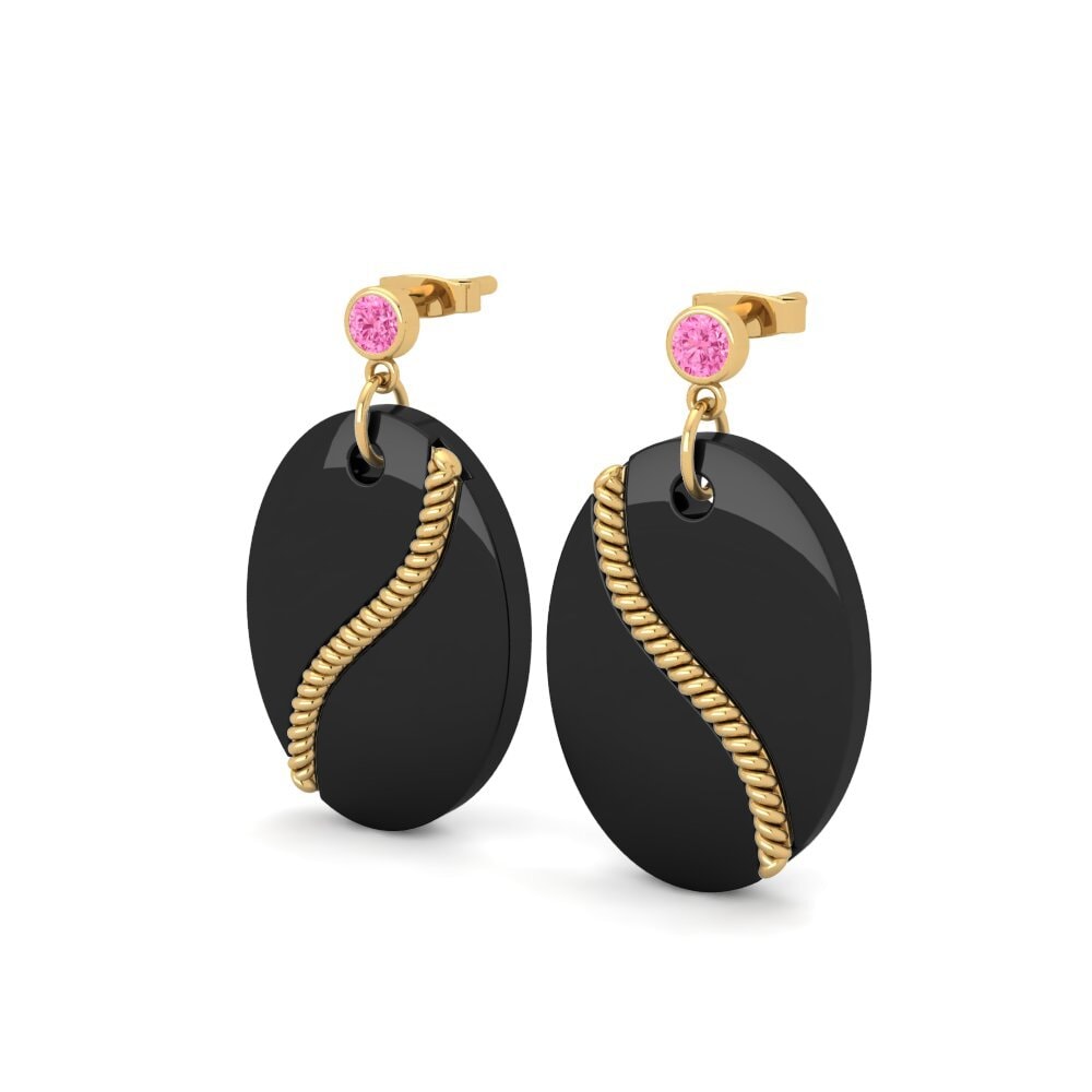 Safira Rosa Brincos Feminino Colsona