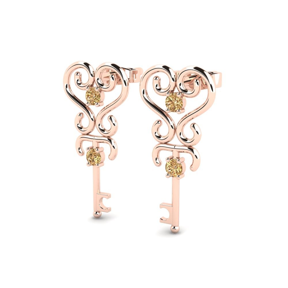 Diamante Marrón Pendiente de mujer Coltiers