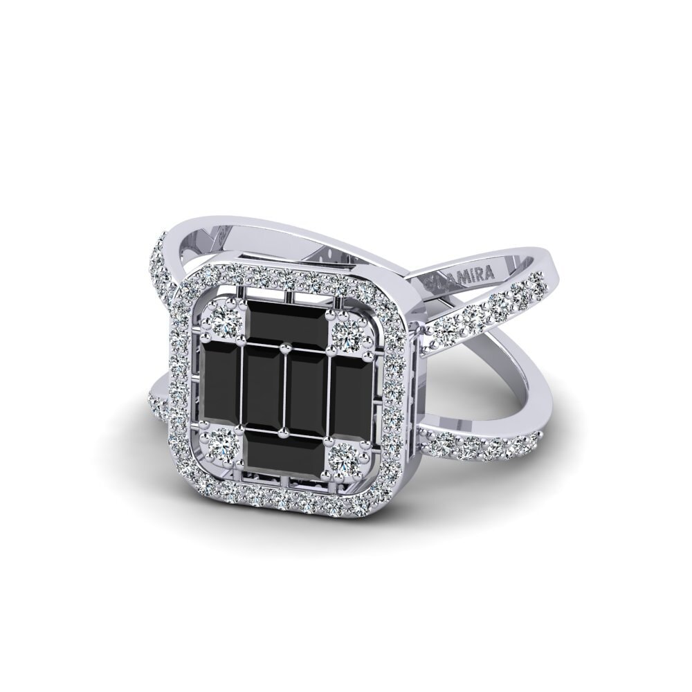 Black Diamond Engagement Ring Compleat