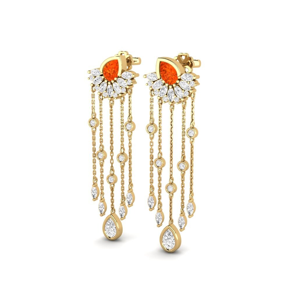 Fire Opal SYLVIE Earring Composition