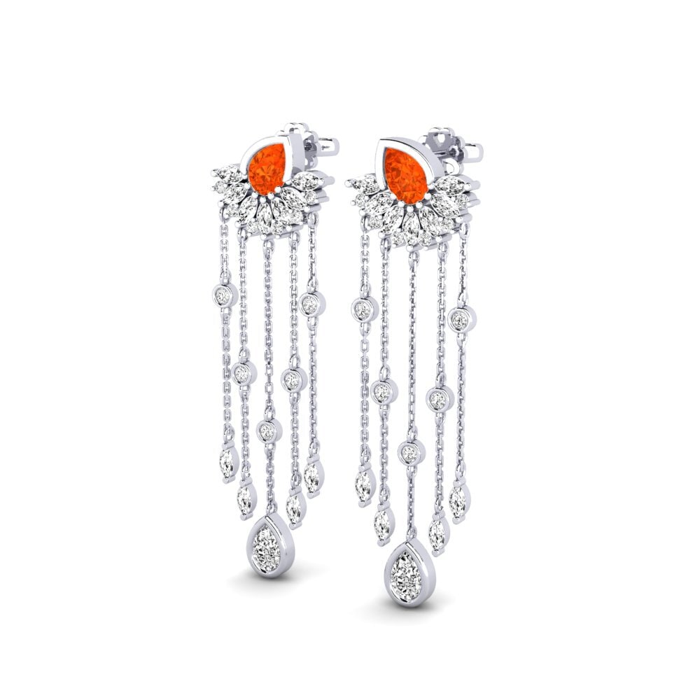 Opale de Feu SYLVIE Boucles D'oreilles Composition
