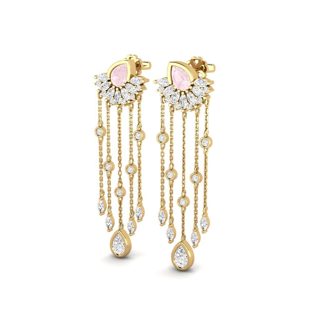 Rose Quartz SYLVIE Earring Composition