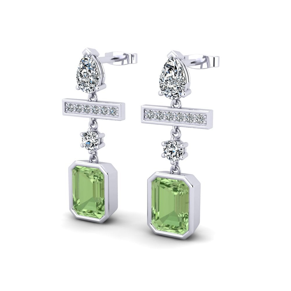 Đá Sapphire Xanh Bông tai nữ Comprato