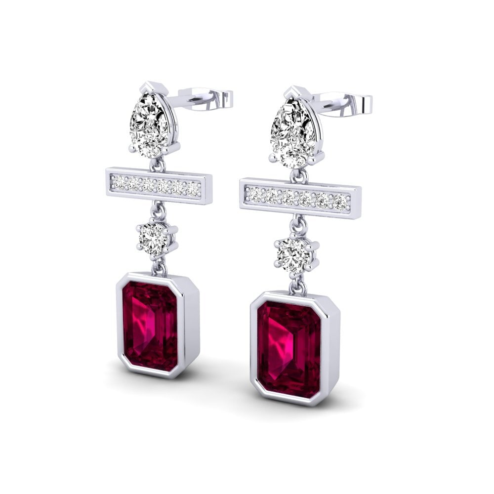 Đá Rhodolite Bông tai nữ Comprato