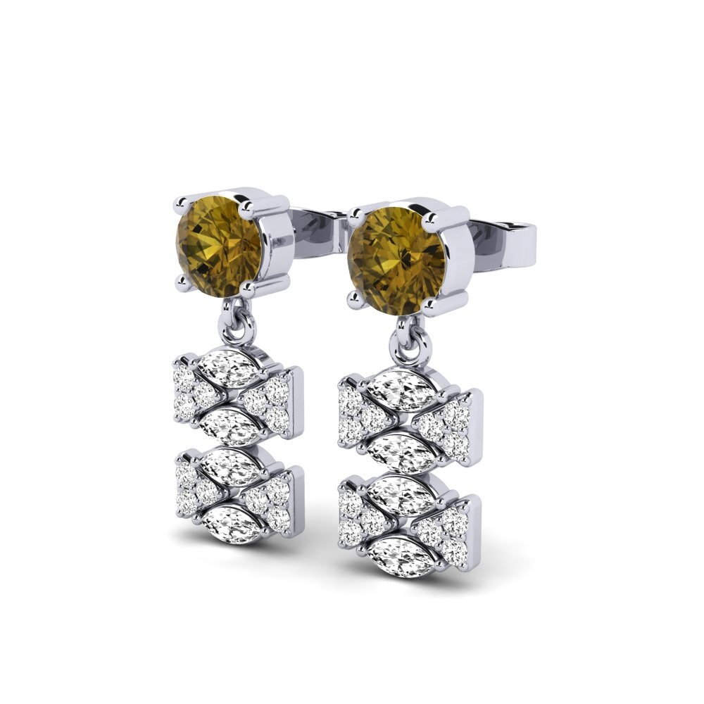 Brown Zircon Women's Earring Concade