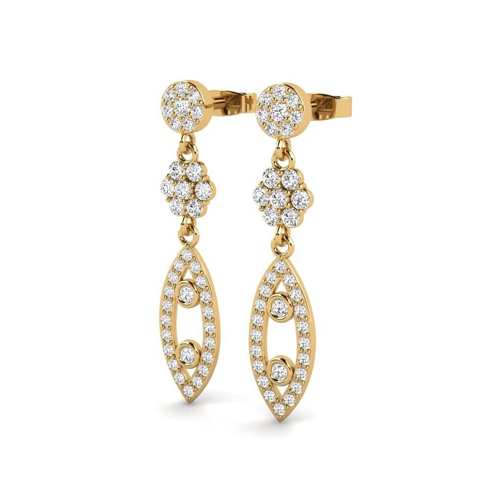 Đá Moissanite Bông tai nữ Concavitesa