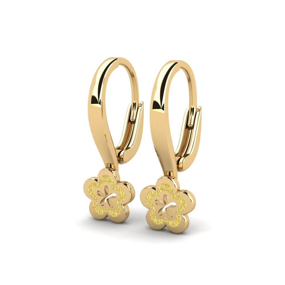 14k Oro Amarillo Pendiente para Niño Conceptualize