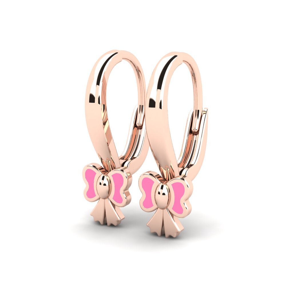 18ct Rose Gold Kid's Earring Conceptually