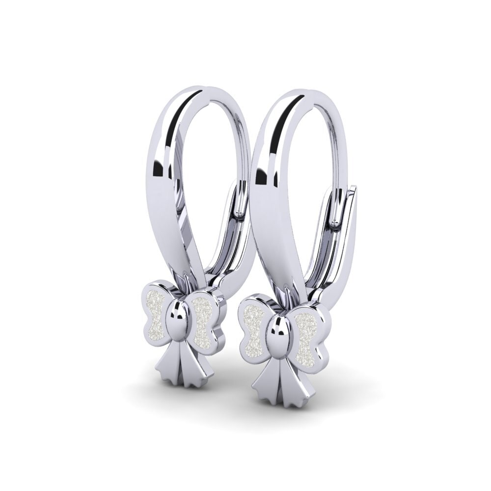 18k Oro Blanco Pendiente para Niño Conceptually