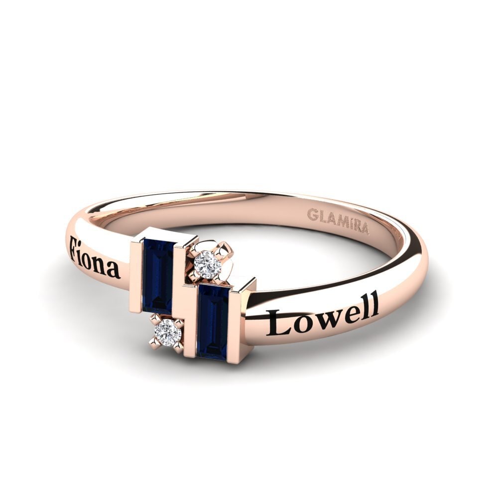 Rotgold 585 Saphir Ringe Concha
