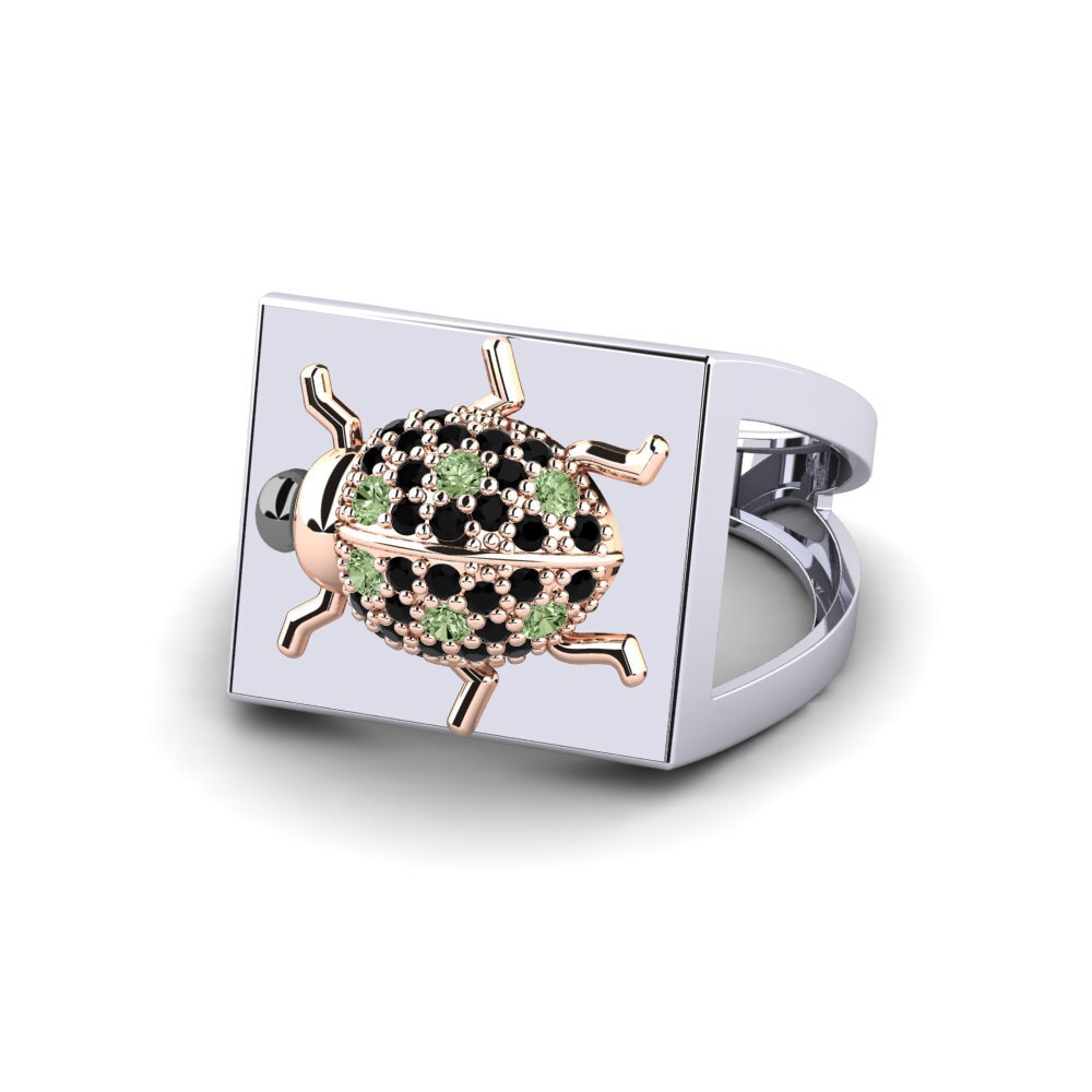 Diamante Verde Anel Coneja