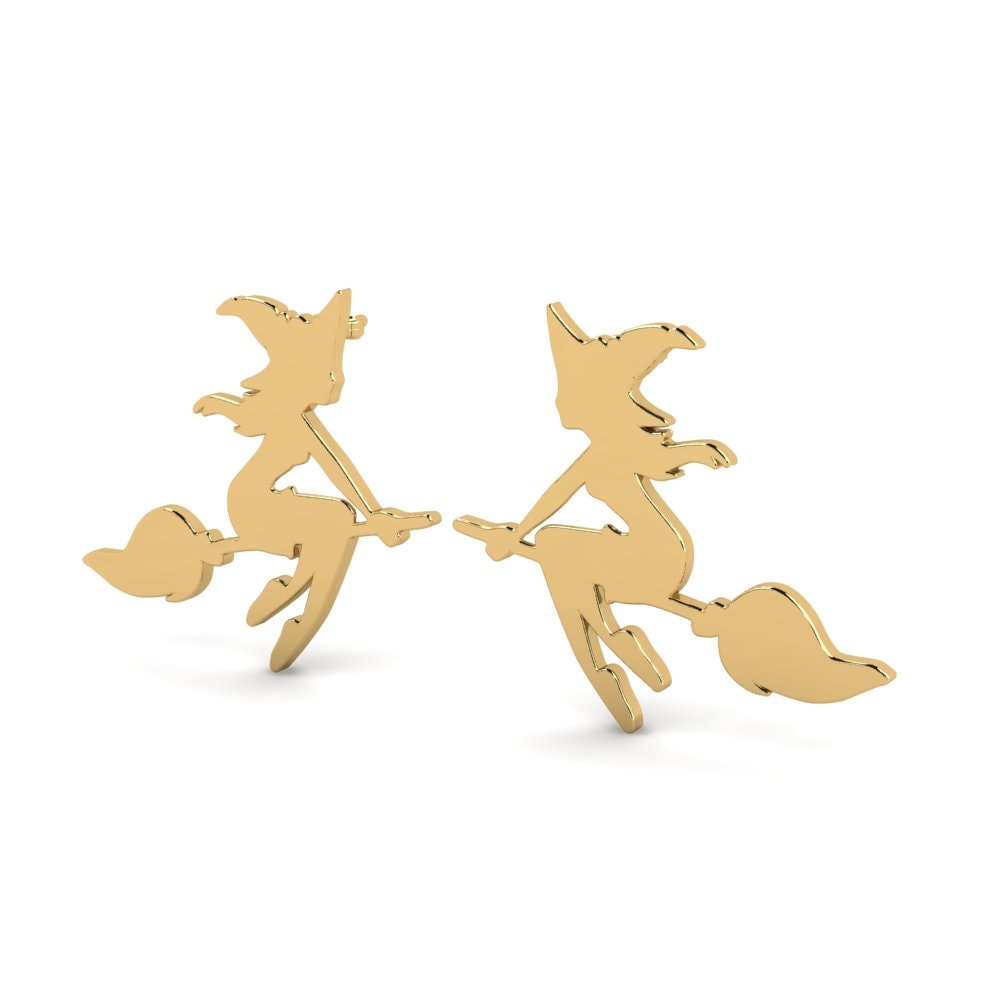 9k Oro Amarillo Pendientes Conenseura