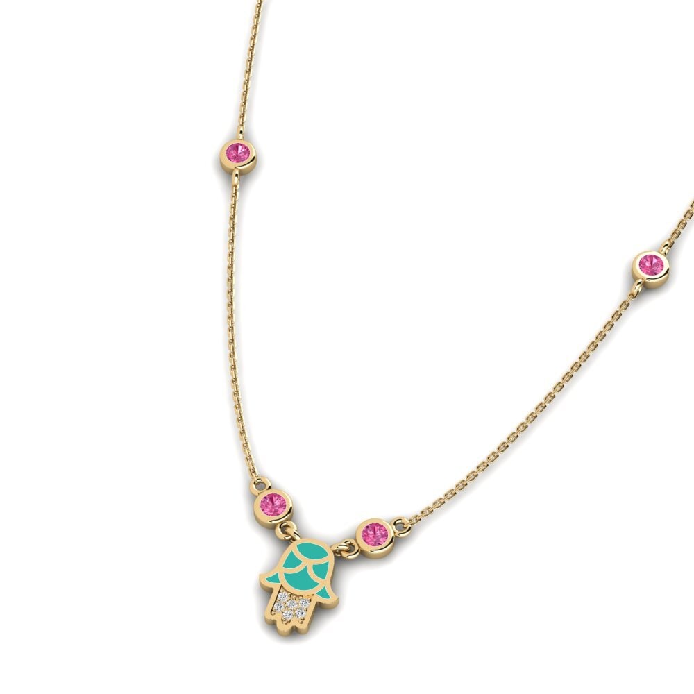 Turmalina rosa Collar de Mujer Confiar