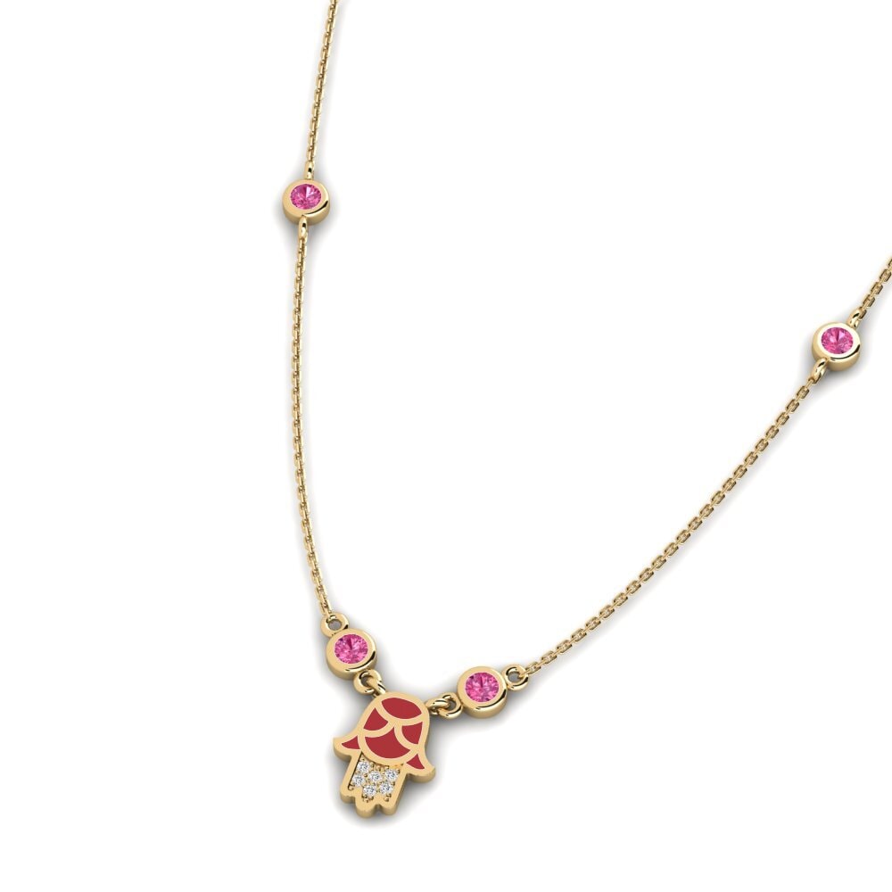 Turmalina rosa Collar de Mujer Confiar