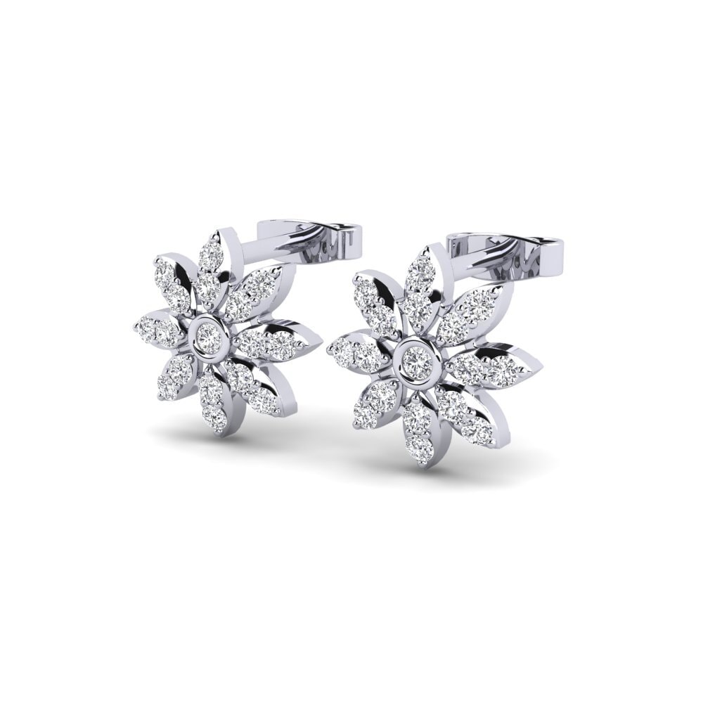 18ct White Gold Women's Earring Constans