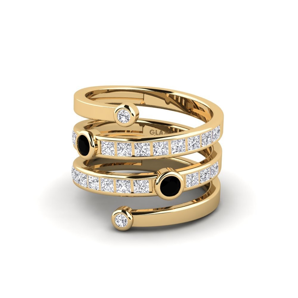 Schwarzer Diamant Ring Constructive