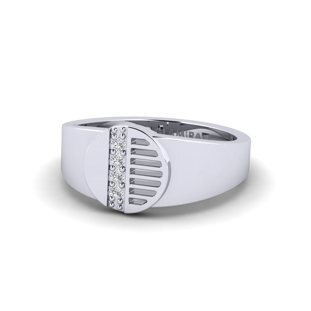 14k White Gold Pinky Ring Contiguity