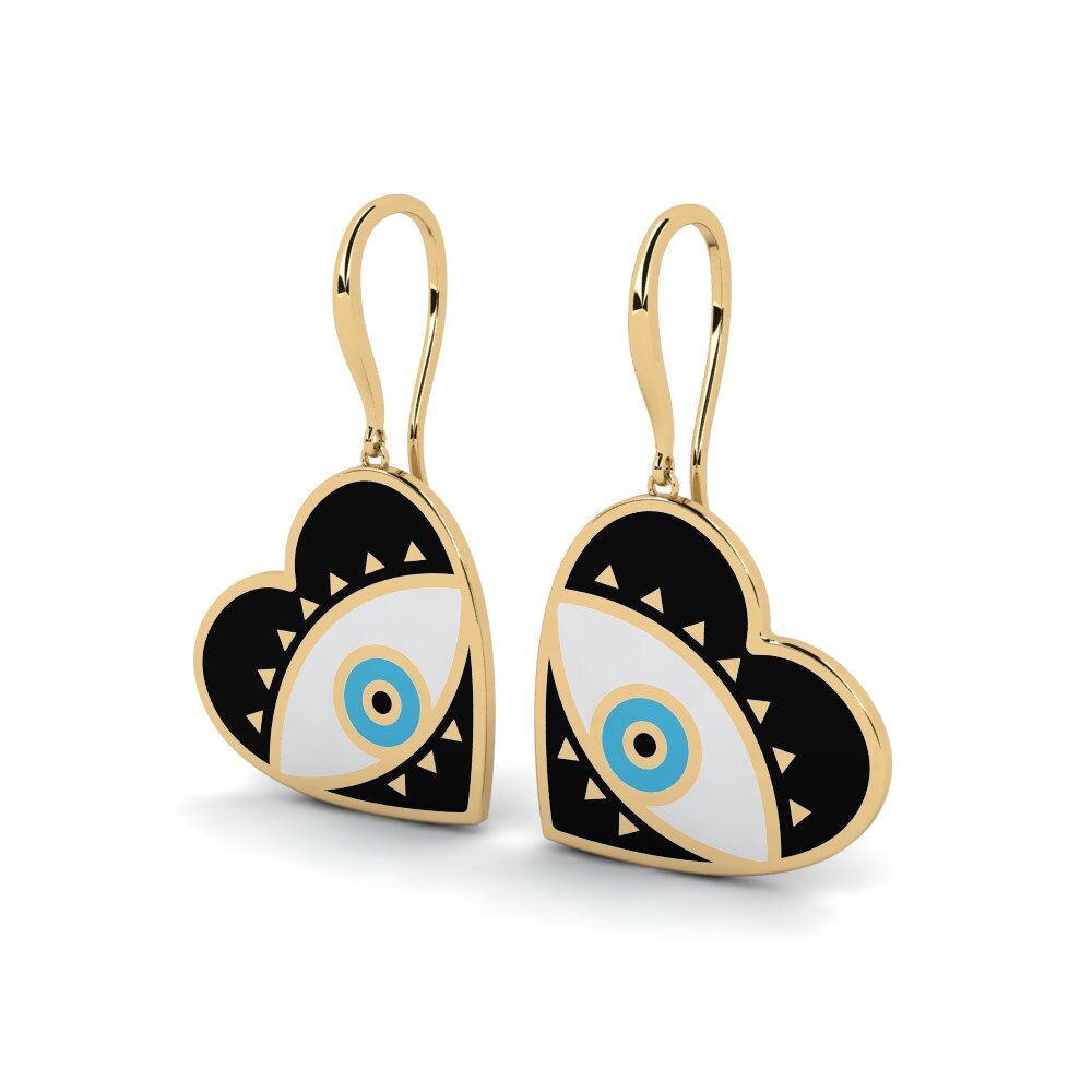 9k Oro Amarillo Pendientes Contref