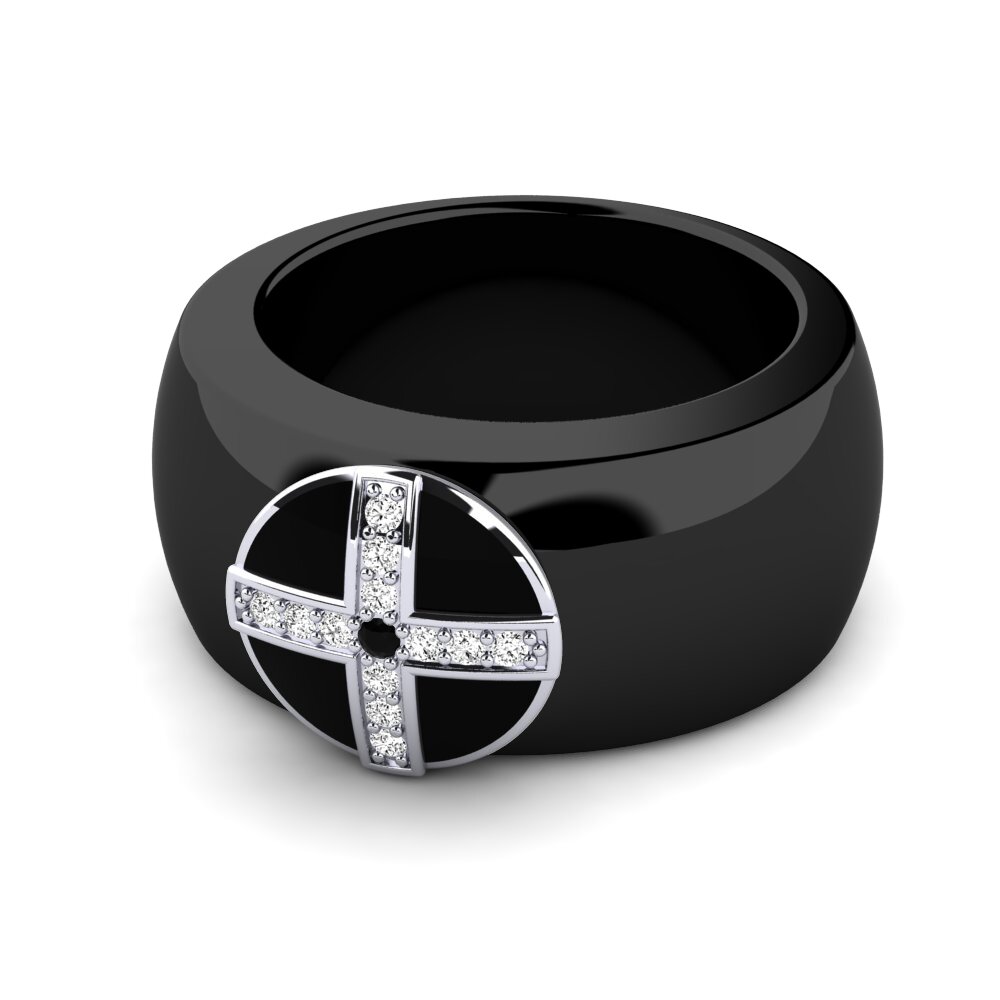 Schwarzer Onyx Ring Convive