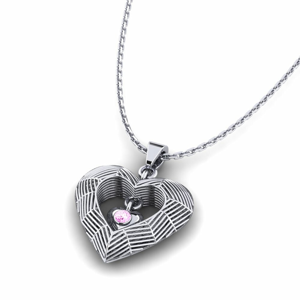Roze Saffier Dames Hanger Cool