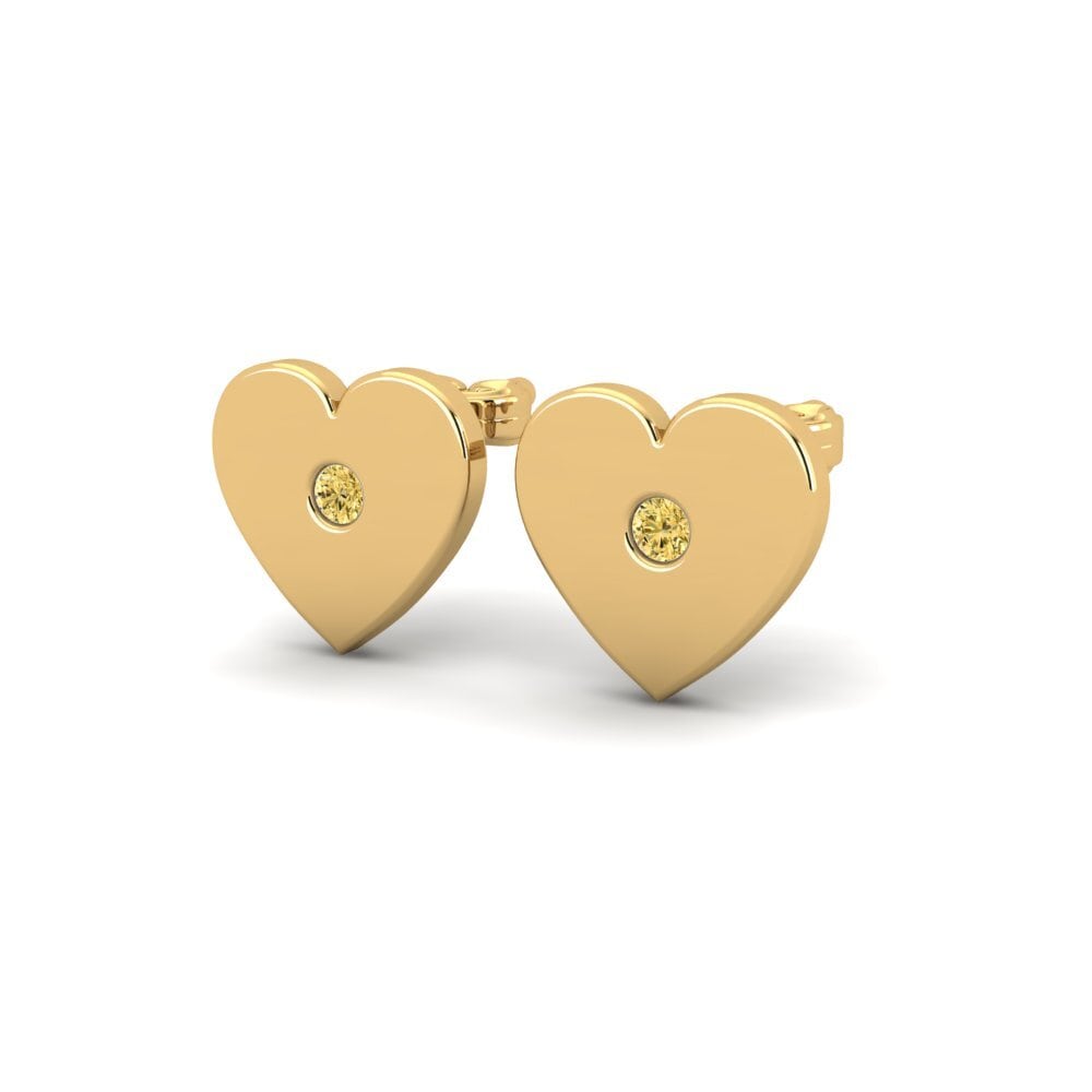 14ct Yellow Gold Yellow Diamond Kid's Earring Copistelle