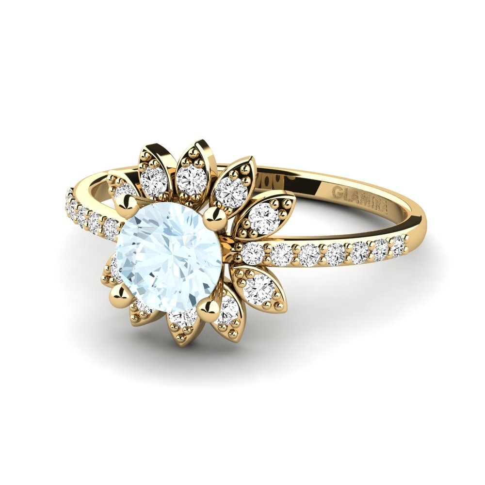 Aquamarine Women's Ring Coqu