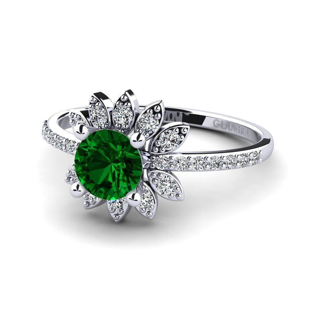 Circonita Verde Anillo de Mujer Coqu
