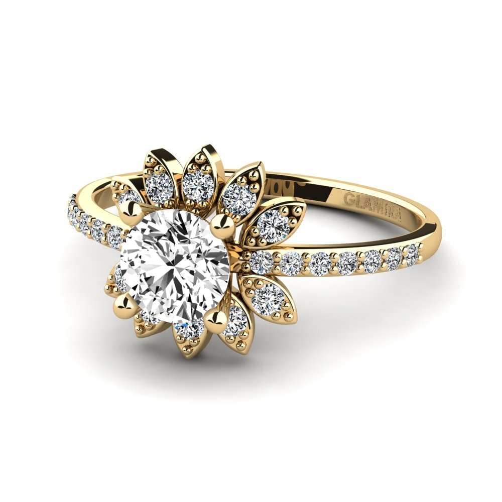 Moissanite Anel Feminino Coqu