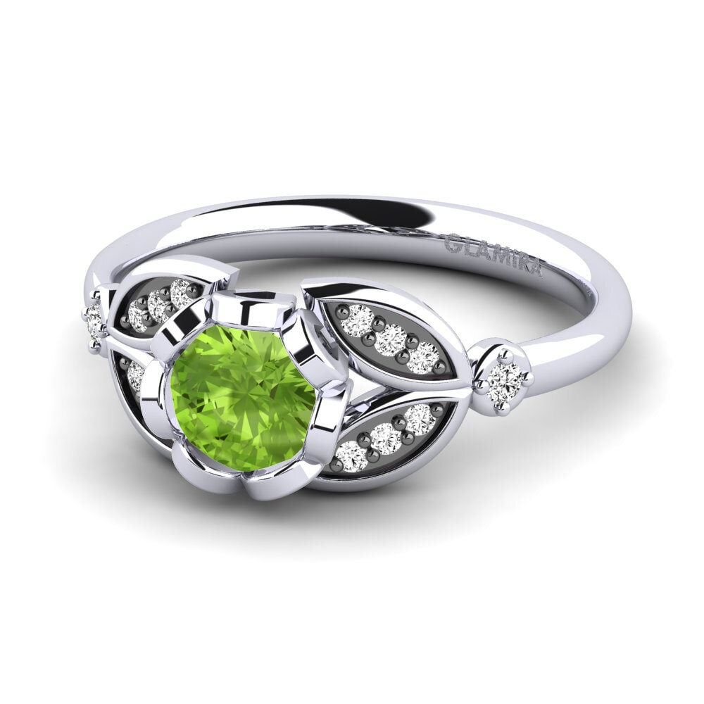 Peridot Engagement Ring Coralee
