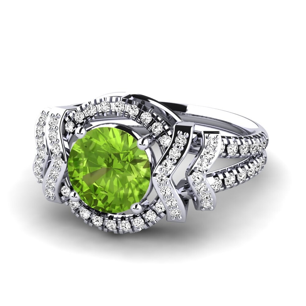 Peridoto Anillo de compromiso Coralie