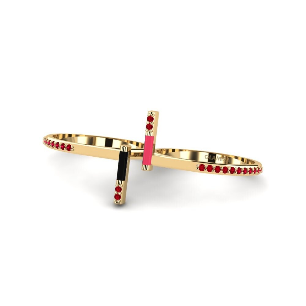 Roter Zirkonia Ring Corfu