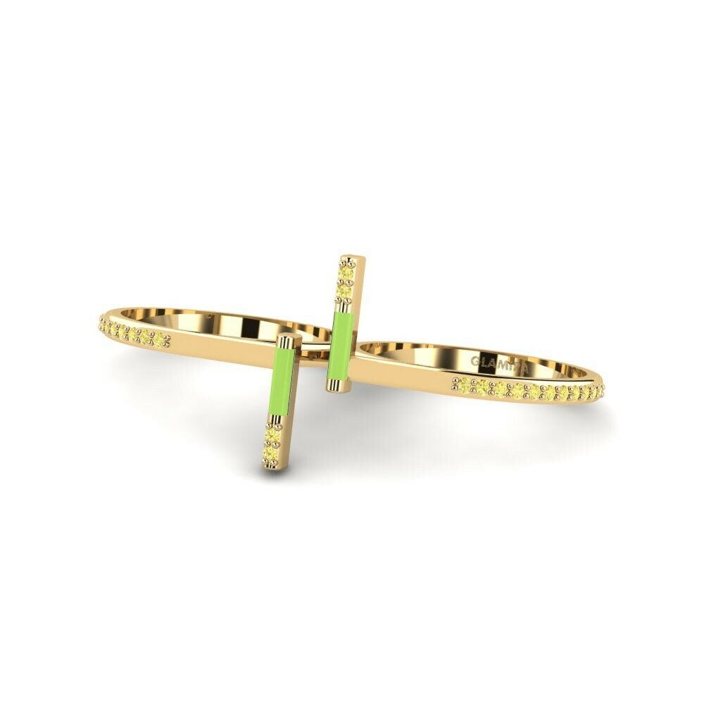 Saphir Jaune Bague Corfu