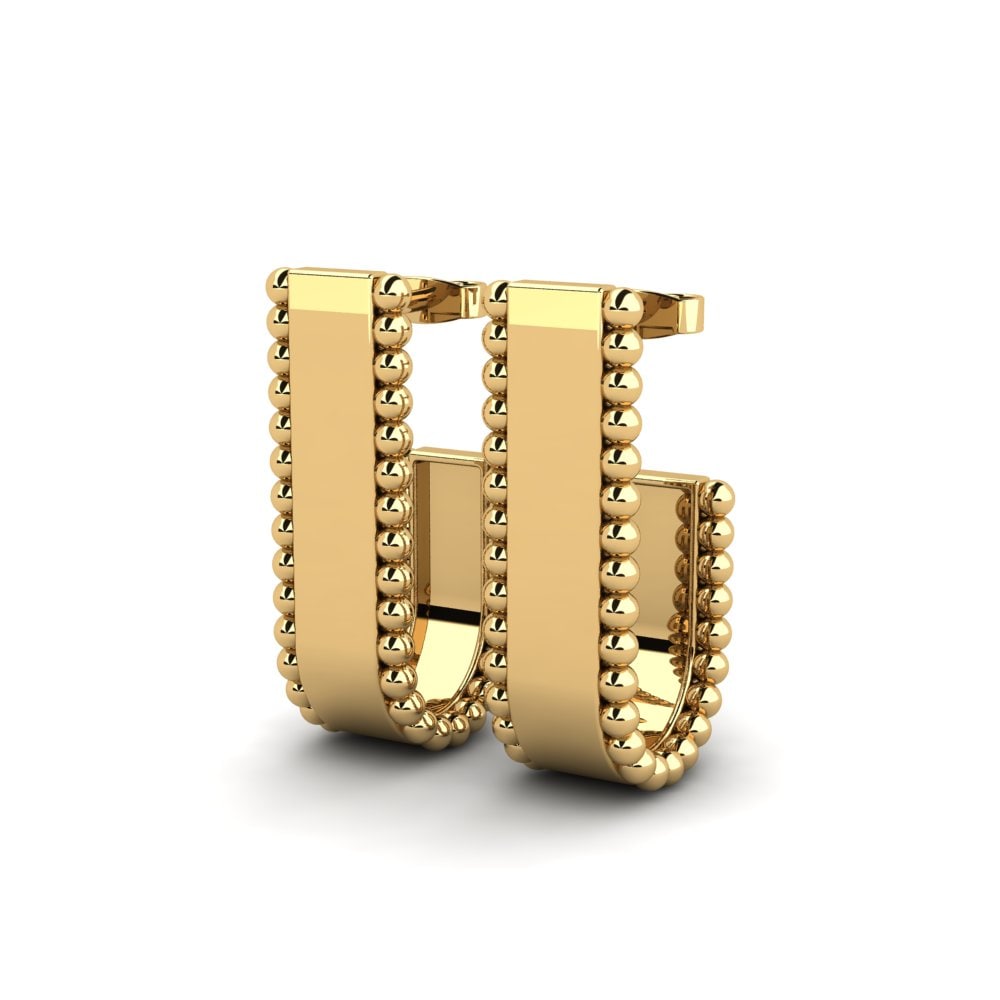 9k Oro Amarillo Pendientes Corie