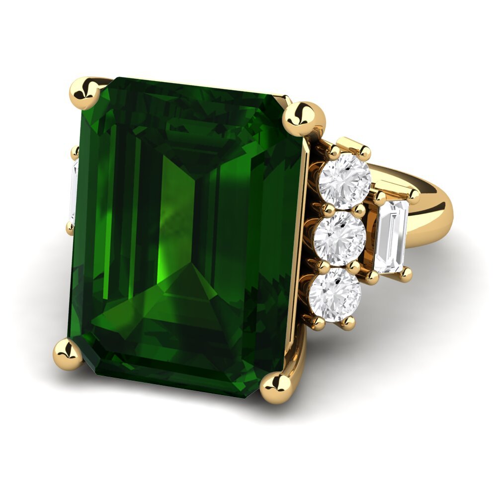 9k Oro Amarillo Anillo Corine