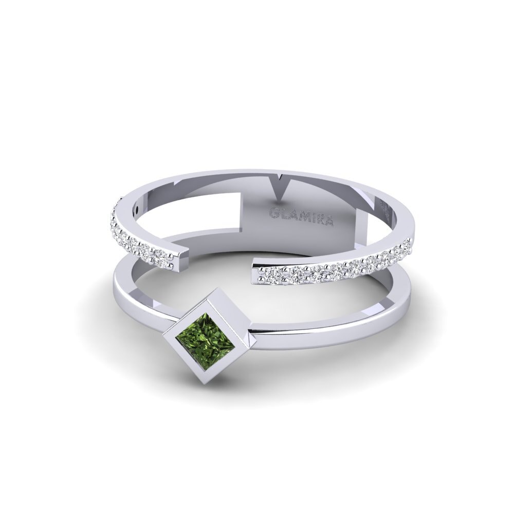 Princesa Zafiro Verde Anillo Coripe