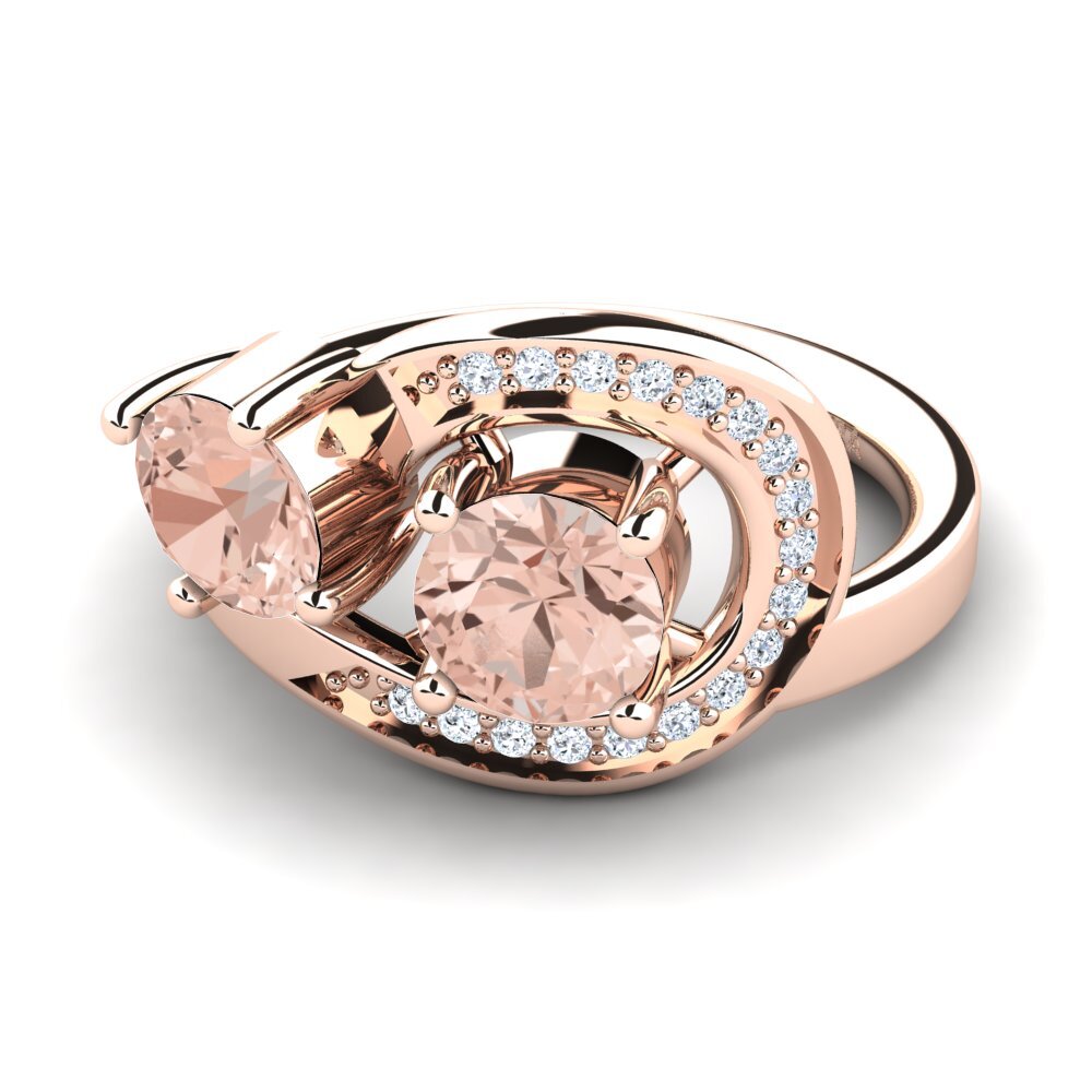 14ct Rose Gold Morganite Ring Corissa
