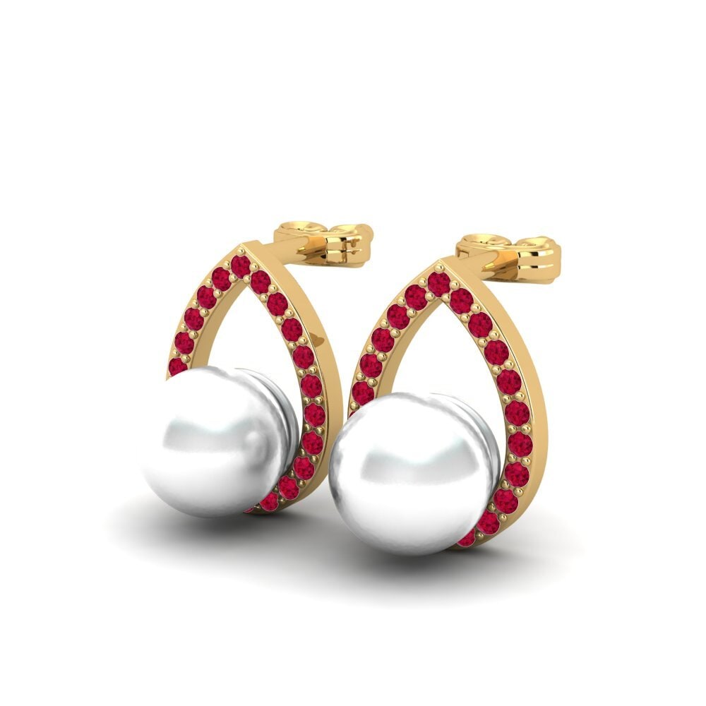 Rubin Damen ohrring Cormag