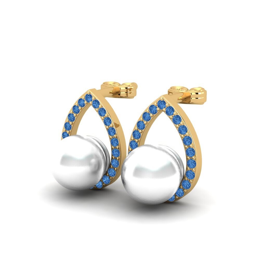 Dark Blue Zirconia Women's Earring Cormag