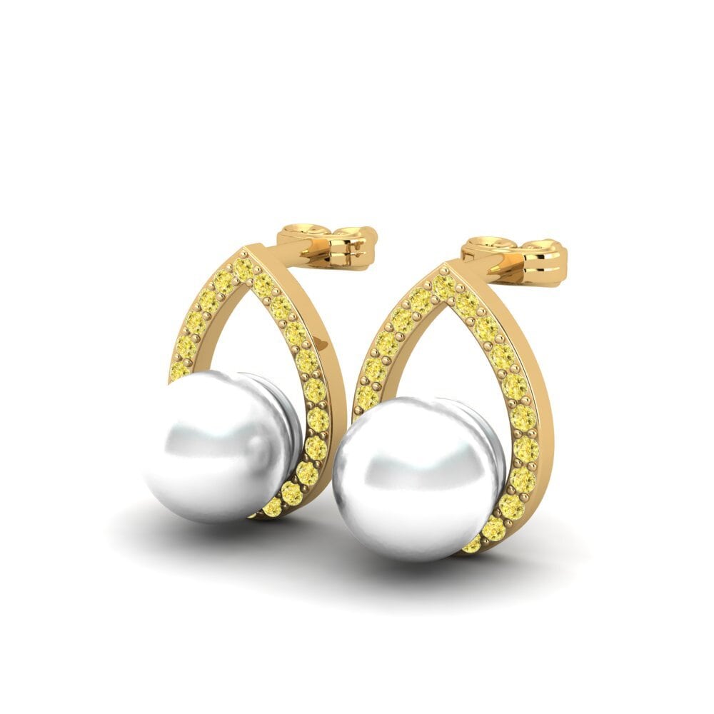 Yellow Sapphire Women's Earring Cormag