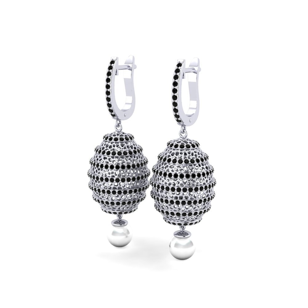 Diamante Negro Pendiente de mujer Cornaco