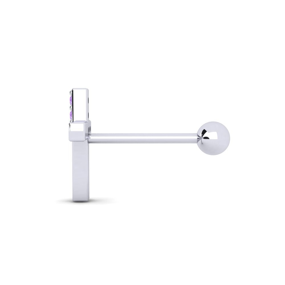 925 stříbro Ametyst Piercing pro muže Corouge