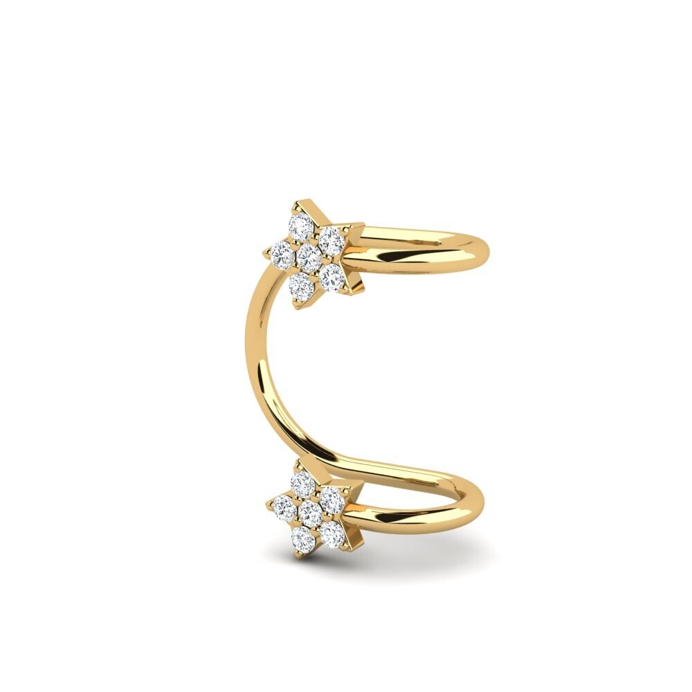 14ct Yellow Gold Zirconia Women's Earring Corrigan