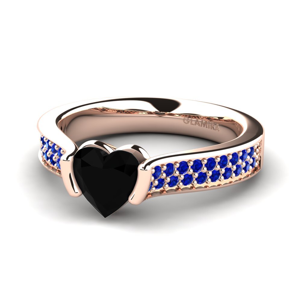 Black Diamond Engagement Ring Cosenza