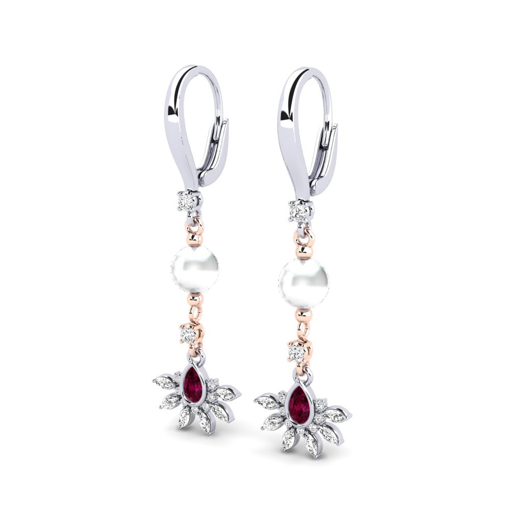 Granate Rhodolite Pendiente de mujer Cosie